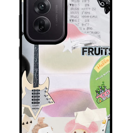 Softcore case Oppo Reno12 5G Glass Case Back Cover by Casekaro