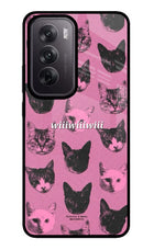 Pink Cats Oppo Reno12 5G Glass Case