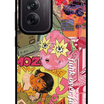 Funkover Oppo Reno12 5G Glass Case Back Cover by Casekaro