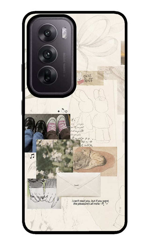 Soft Aesthetic Oppo Reno12 5G Glass Case