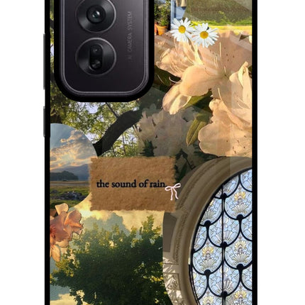 Rain Oppo Reno12 5G Glass Case Back Cover by Casekaro