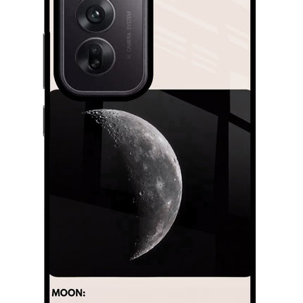 Moon Phase Oppo Reno12 5G Glass Case Back Cover by Casekaro