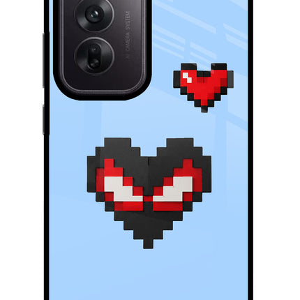 Peter Heart Oppo Reno12 5G Glass Case Back Cover by Casekaro