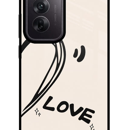 Soul Line Oppo Reno12 5G Glass Case Back Cover by Casekaro