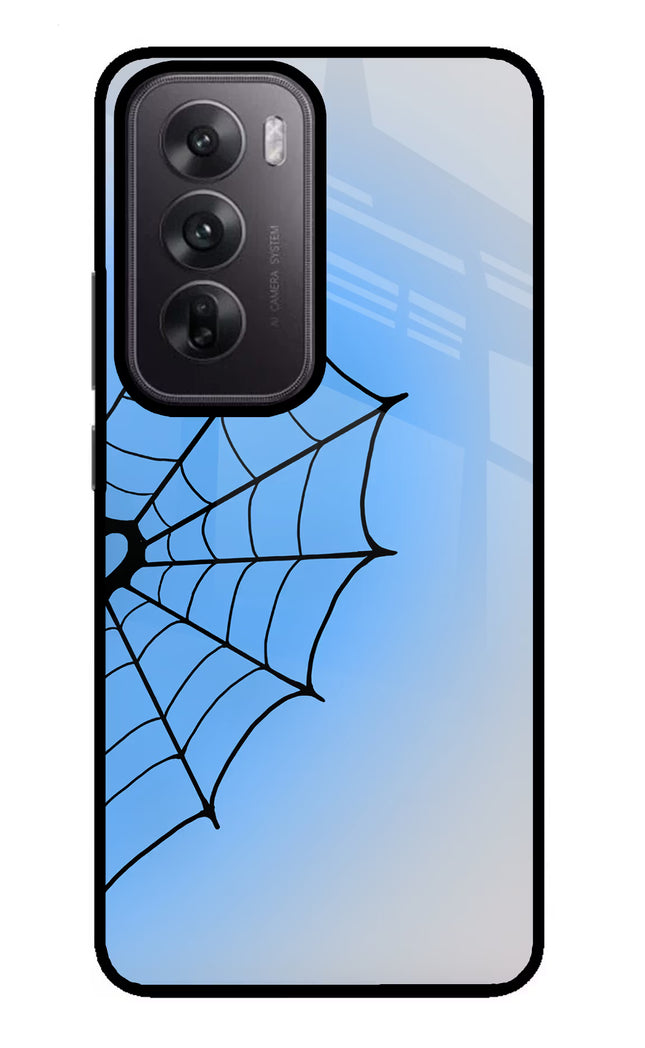 Blue Web Oppo Reno12 5G Glass Case