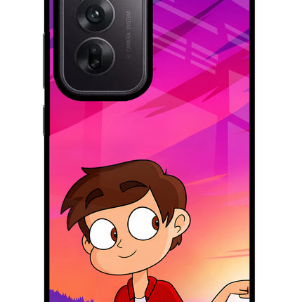 Marco Sunset Oppo Reno12 5G Glass Case Back Cover by Casekaro