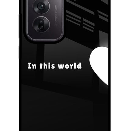 This World Oppo Reno12 5G Glass Case Back Cover by Casekaro