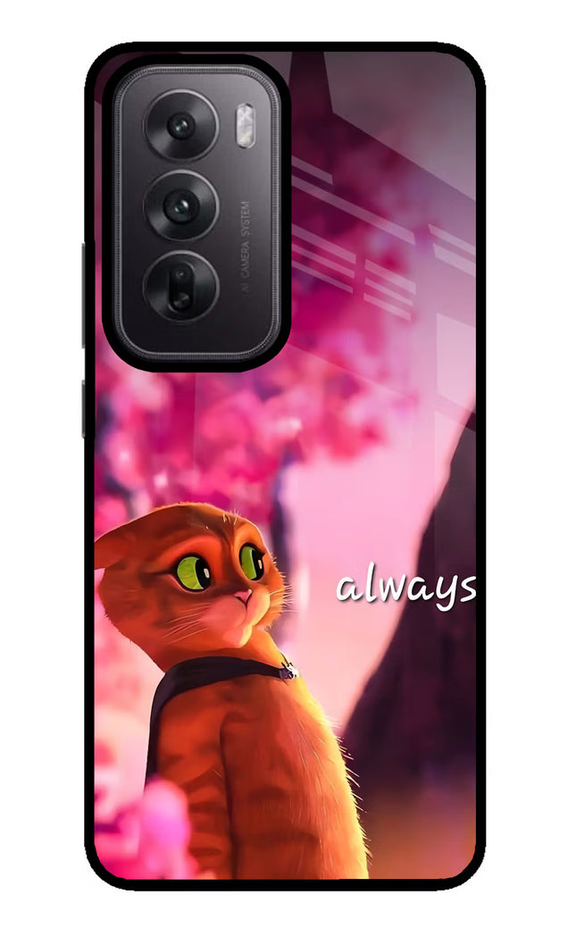 Always Cat Oppo Reno12 5G Glass Case