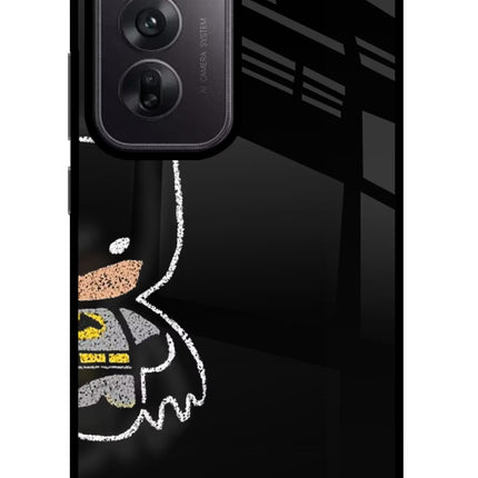 Bat Kitty Oppo Reno12 5G Glass Case Back Cover by Casekaro