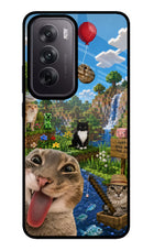 Minecraft Cat Chaos Oppo Reno12 5G Glass Case