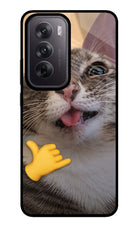 Silly Cat Call Oppo Reno12 5G Glass Case
