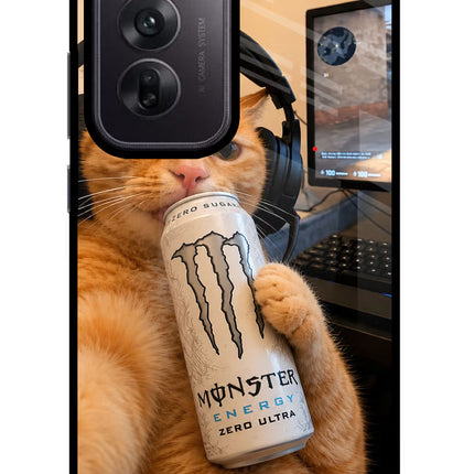 Gamer Cat Energy Oppo Reno12 5G Glass Case