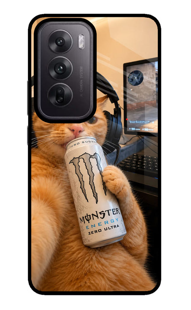 Gamer Cat Energy Oppo Reno12 5G Glass Case