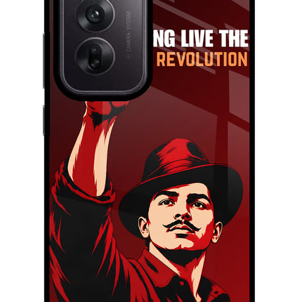 Bhagat Singh Revolution Oppo Reno12 5G Glass Case