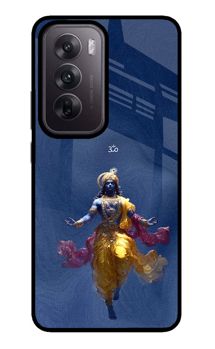 Cosmic Krishna Oppo Reno12 5G Back Cover, Glass case