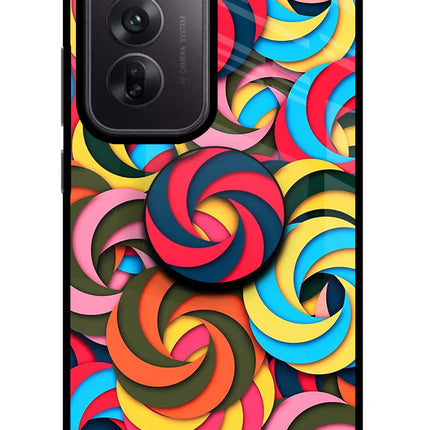 Spiral Pattern Oppo Reno12 5G Pop Case by Casekaro
