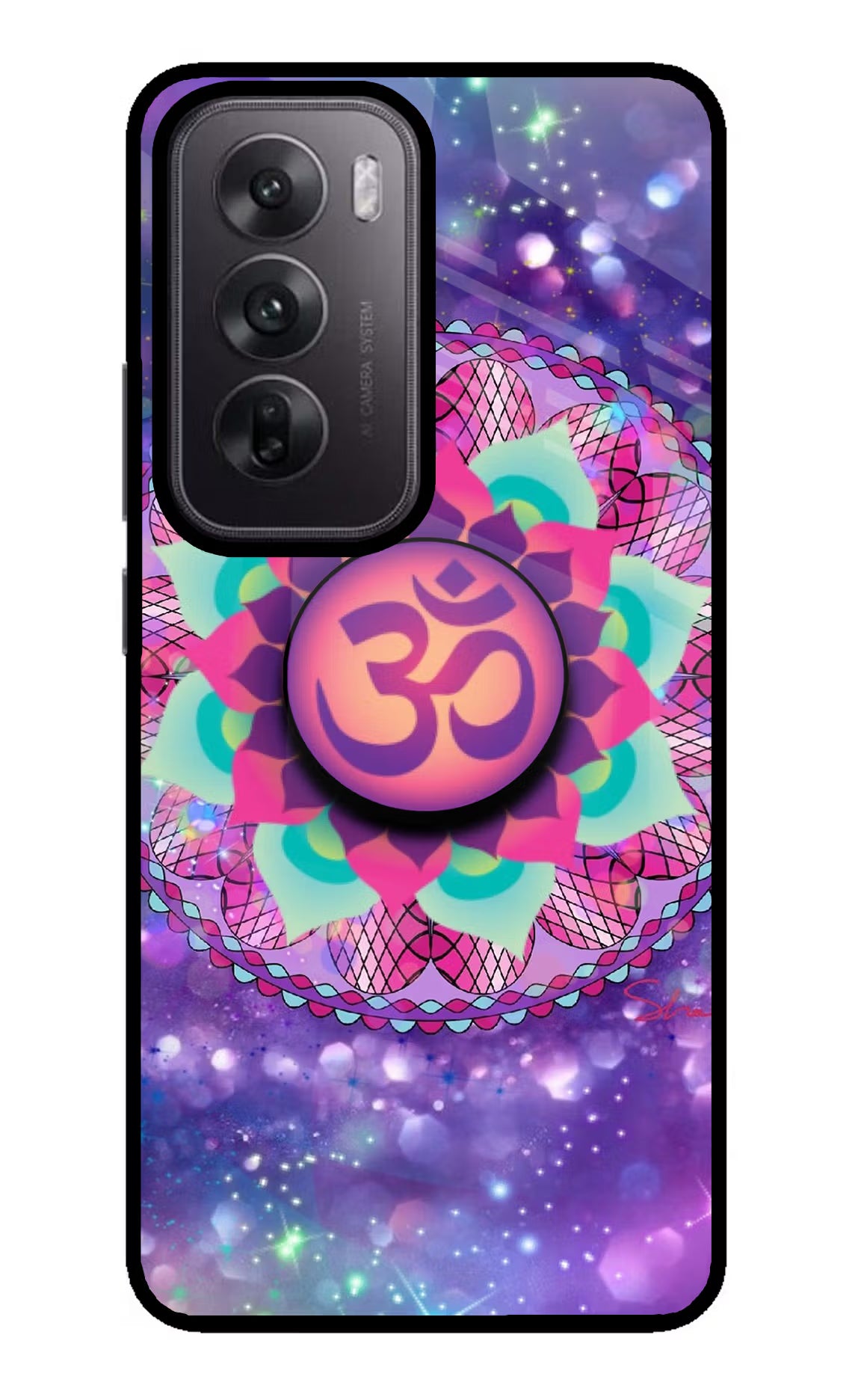 Om Purple Oppo Reno12 5G Pop Case by Casekaro