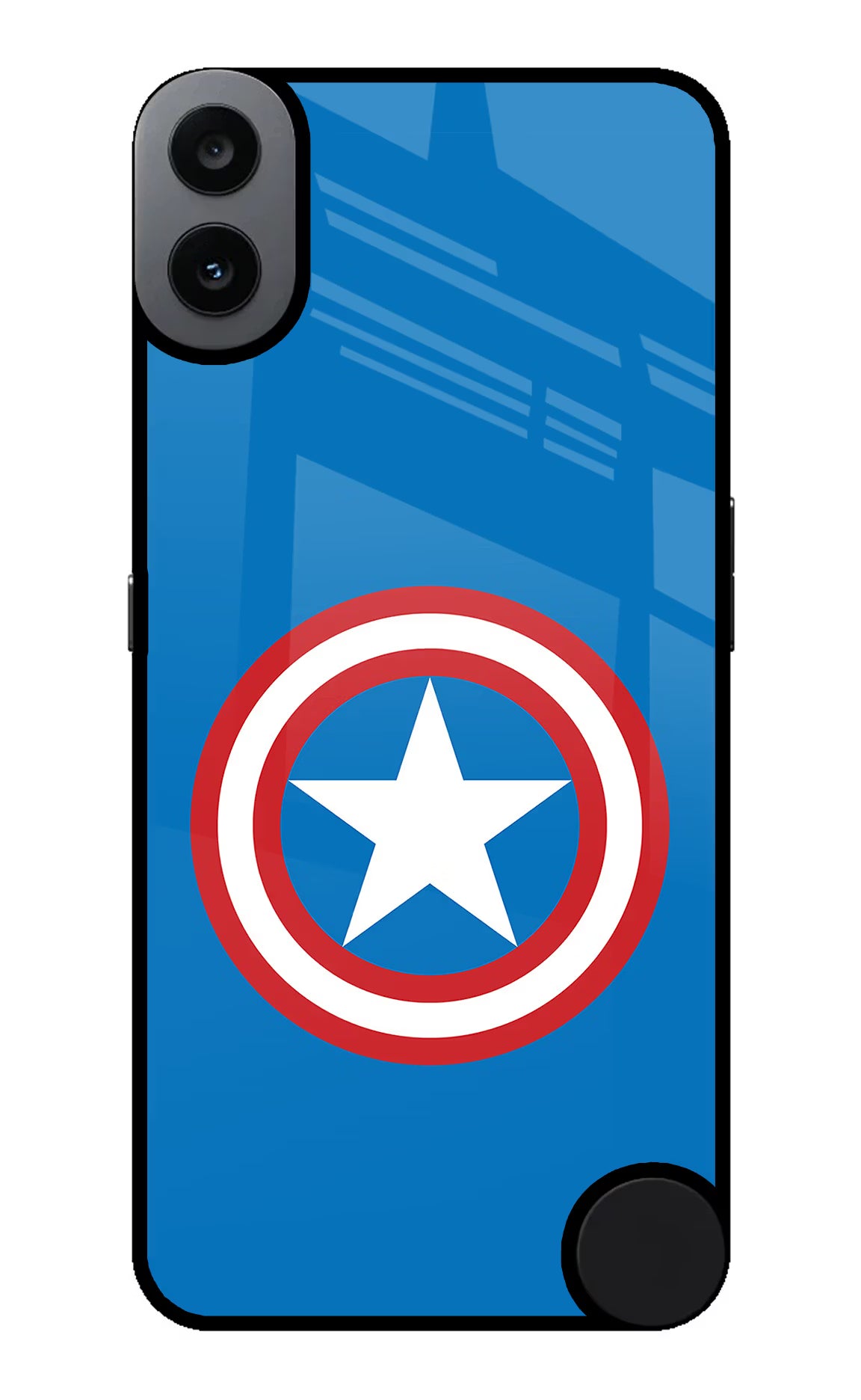 Captain America Logo CMF by Nothing Phone 1 Glass Case Back Cover by Casekaro