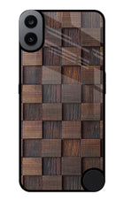 Wooden Cube Design CMF by Nothing Phone 1 Glass Case