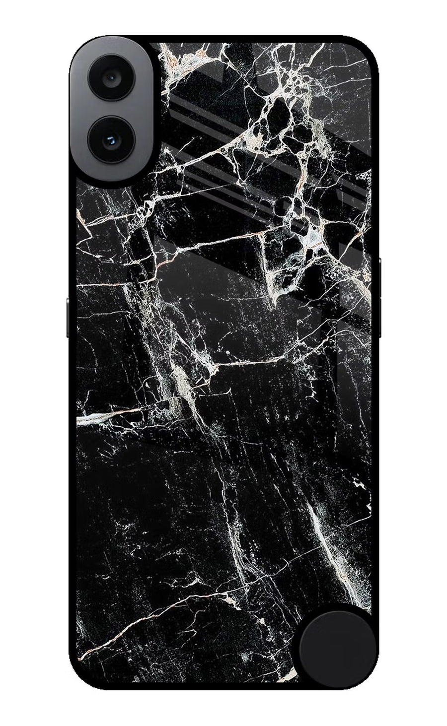 Black Marble Texture CMF by Nothing Phone 1 Back Cover, Metal case