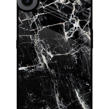 Black Marble Texture CMF by Nothing Phone 1 Glass Case
