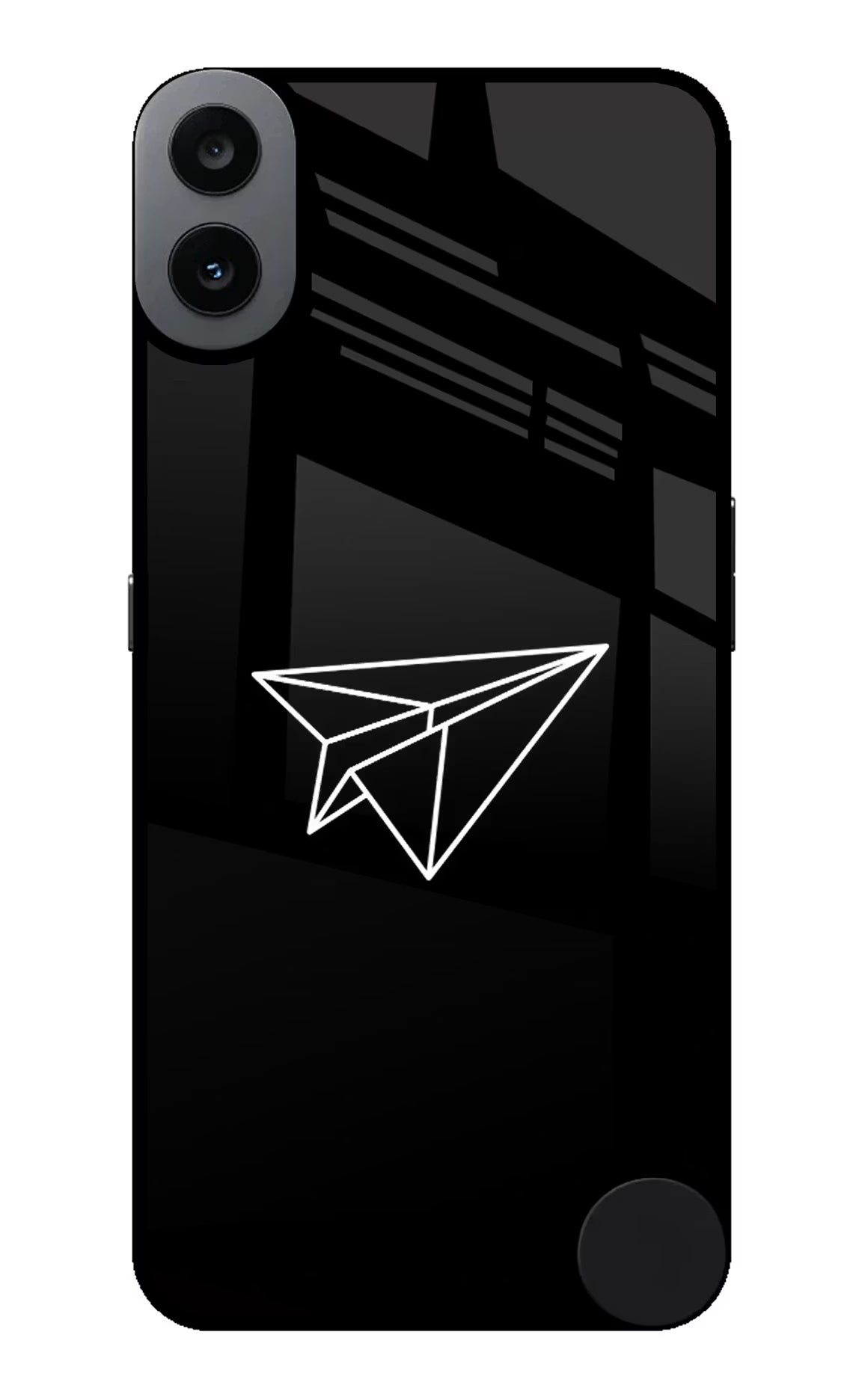 Paper Plane White CMF by Nothing Phone 1 Glass Case Back Cover by Casekaro