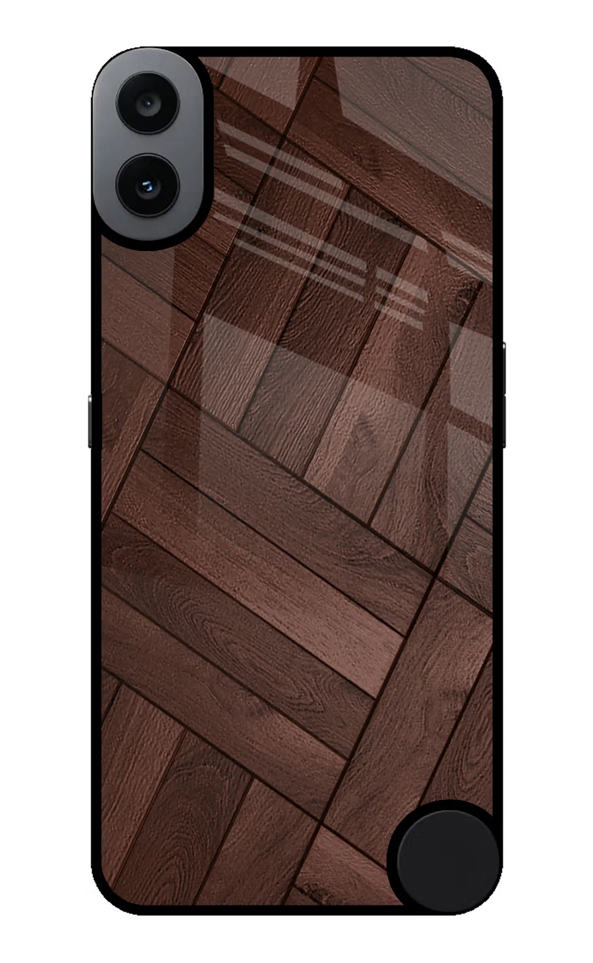 Wooden Texture Design CMF by Nothing Phone 1 Glass Case Back Cover by Casekaro
