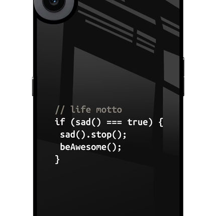 Life Motto Code CMF by Nothing Phone 1 Glass Case Back Cover by Casekaro