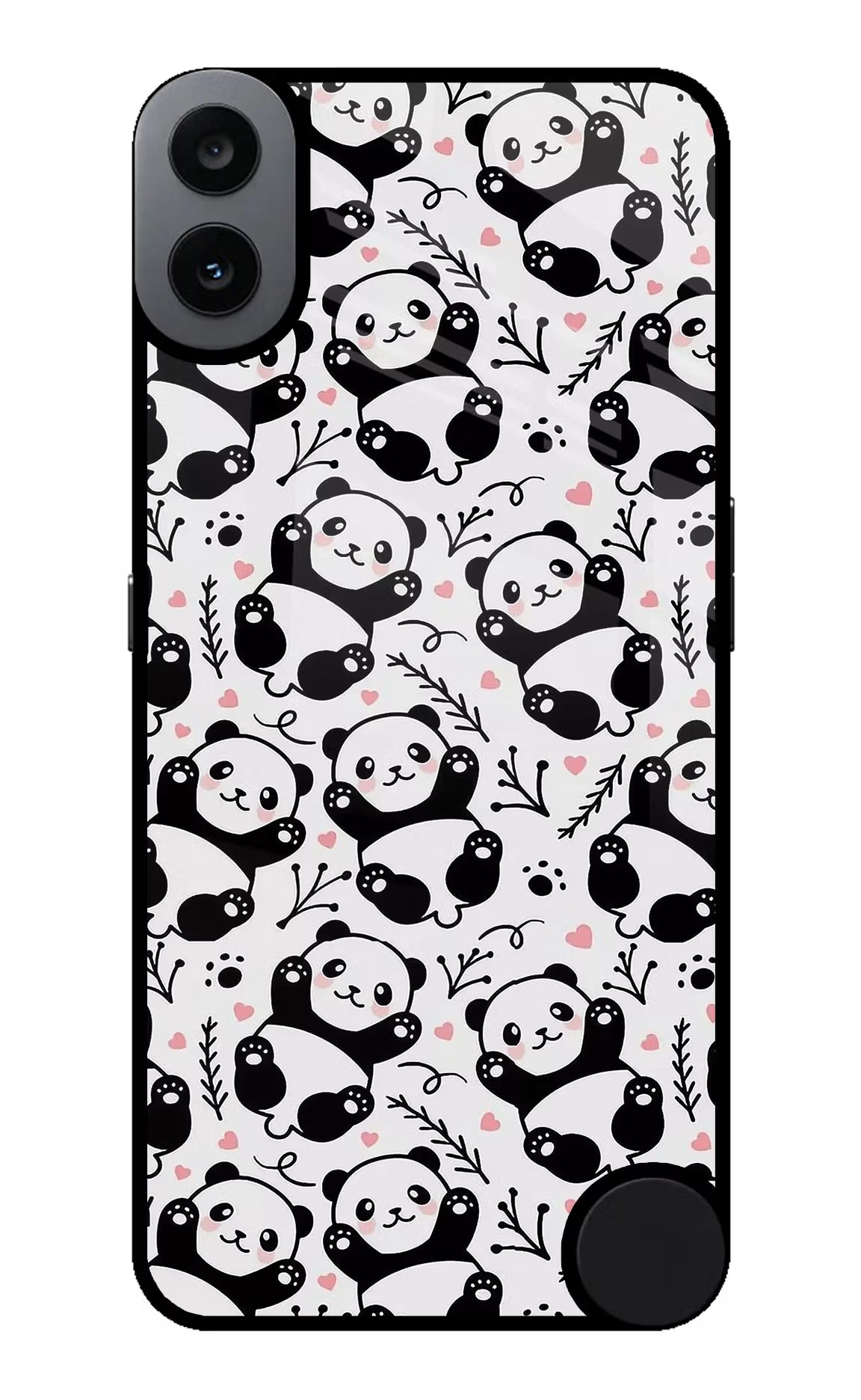 Cute Panda CMF by Nothing Phone 1 Glass Case