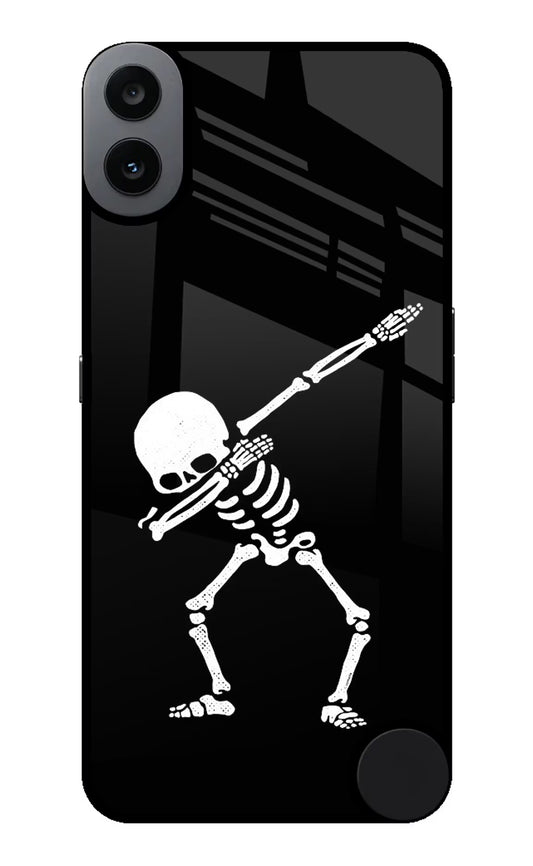 Dabbing Skeleton Art CMF by Nothing Phone 1 Glass Case