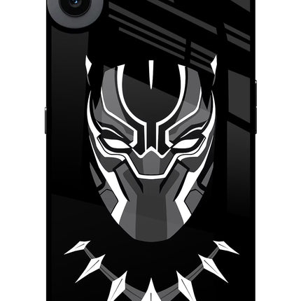 Black Panther CMF by Nothing Phone 1 Glass Case Back Cover by Casekaro