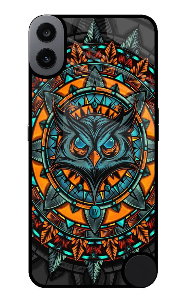 Angry Owl Art CMF by Nothing Phone 1 Glass Case