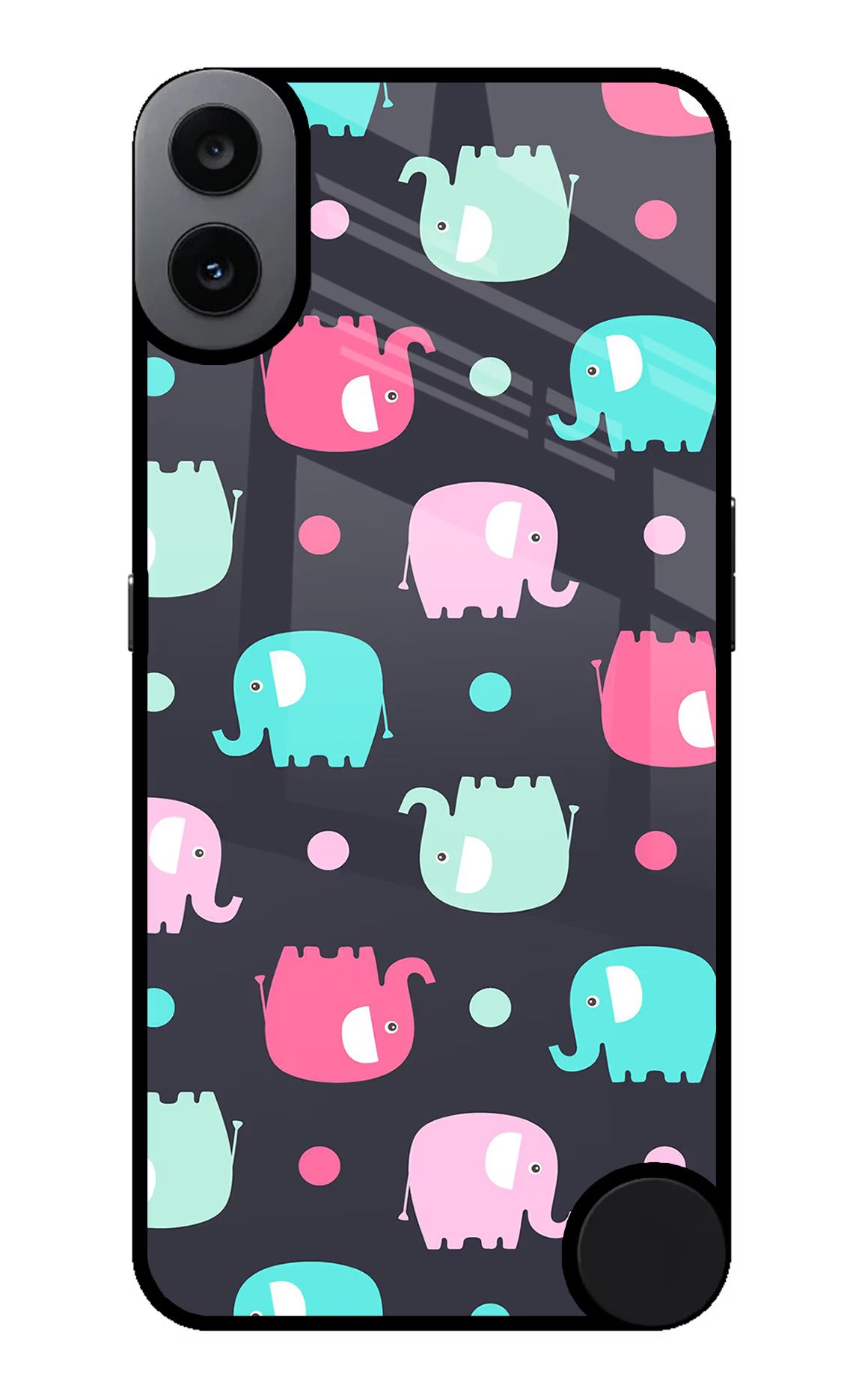 Elephants CMF by Nothing Phone 1 Glass Case Back Cover by Casekaro