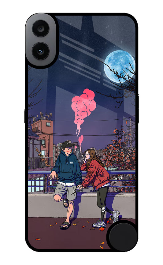 Chilling Couple CMF by Nothing Phone 1 Glass Case