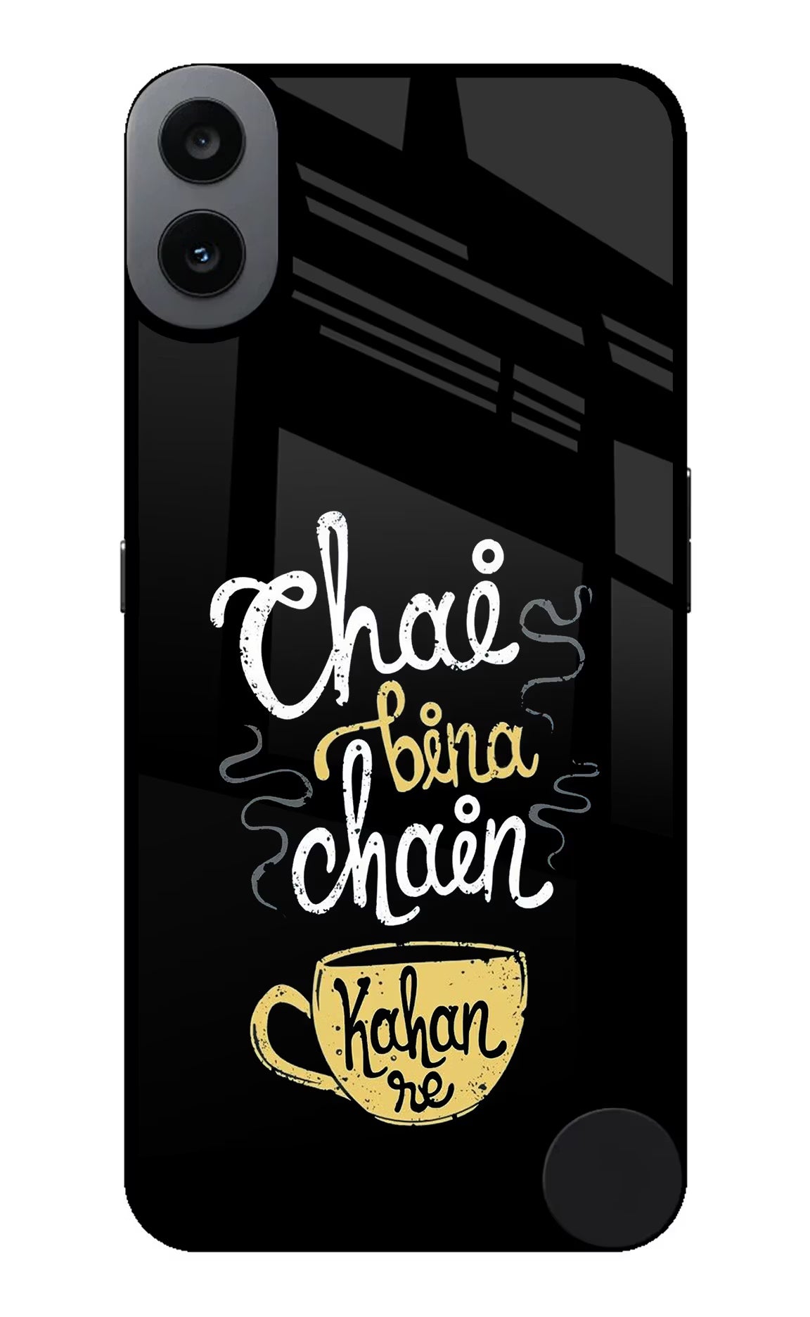 Chai Bina Chain Kaha Re CMF by Nothing Phone 1 Glass Case Back Cover by Casekaro