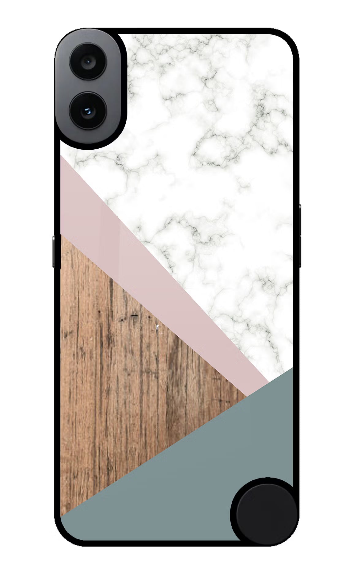 Marble wood Abstract CMF by Nothing Phone 1 Glass Case Back Cover by Casekaro