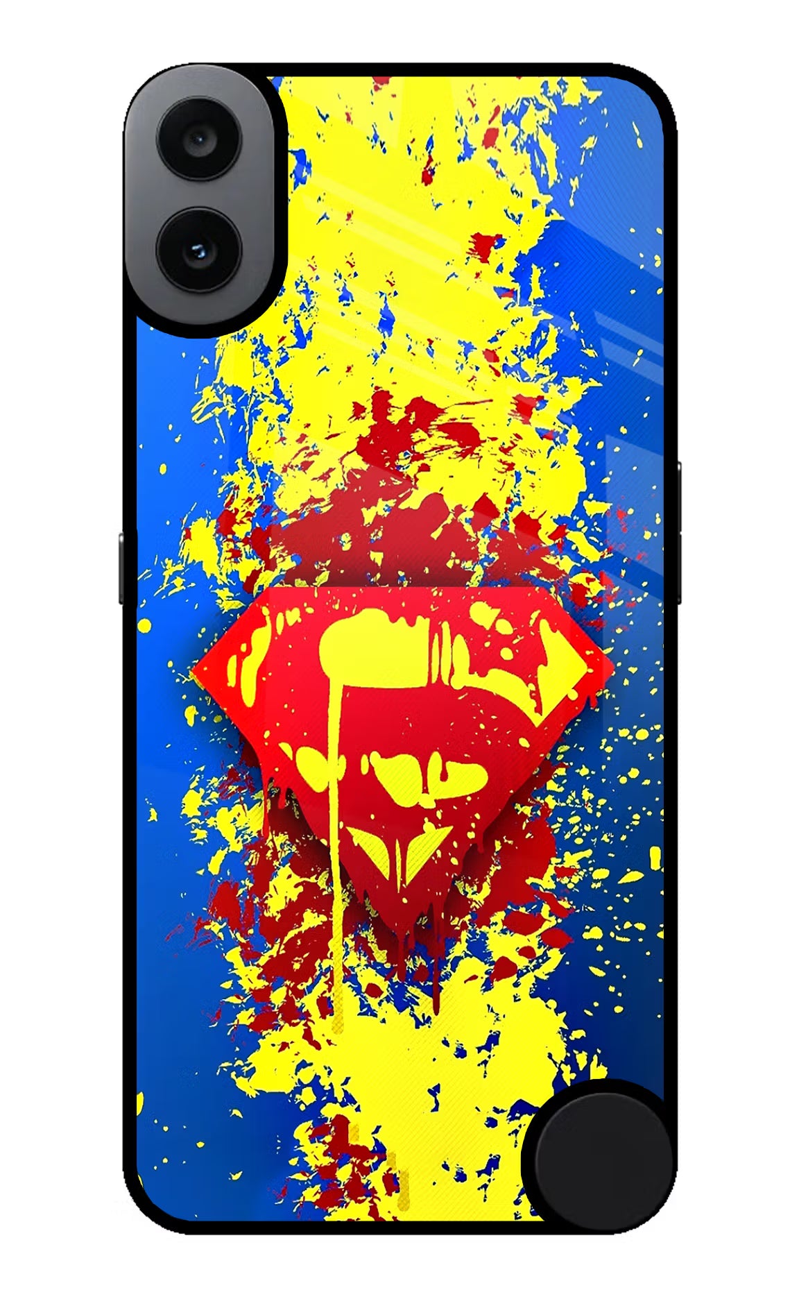 Superman logo CMF by Nothing Phone 1 Glass Case Back Cover by Casekaro