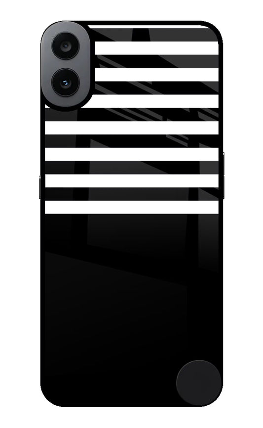 Black and White Print CMF by Nothing Phone 1 Glass Case