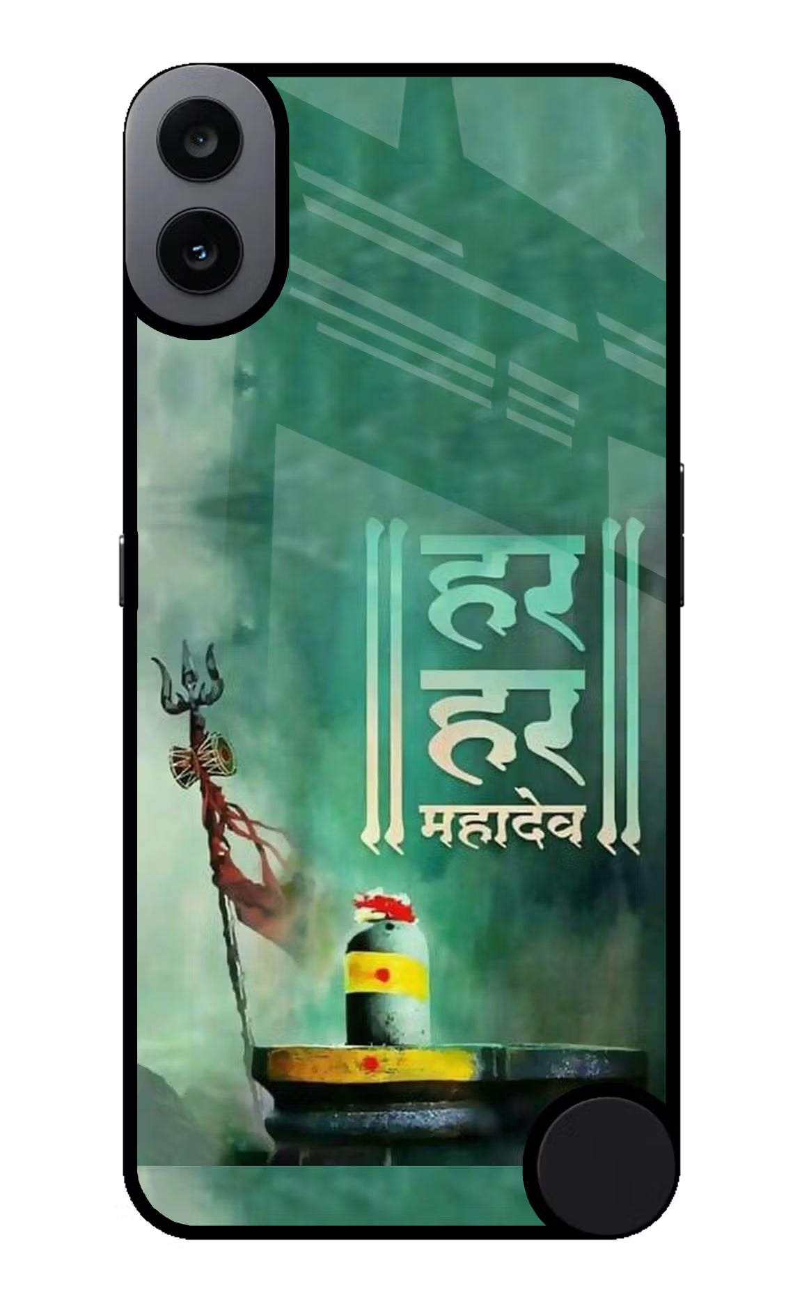 Har Har Mahadev Shivling CMF by Nothing Phone 1 Glass Case Back Cover by Casekaro