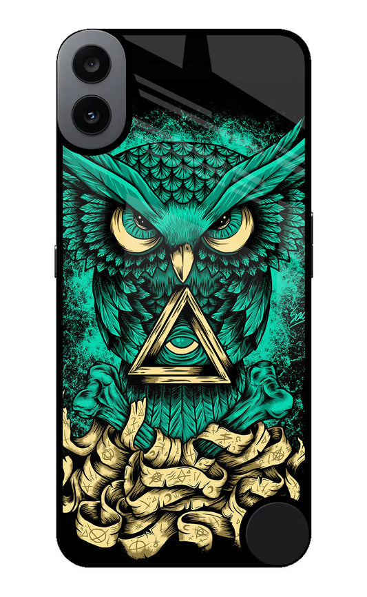 Green Owl CMF by Nothing Phone 1 Glass Case