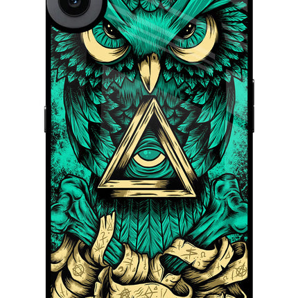 Green Owl CMF by Nothing Phone 1 Glass Case