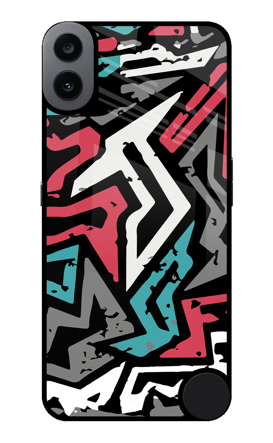 Geometric Graffiti CMF by Nothing Phone 1 Glass Case Back Cover by Casekaro