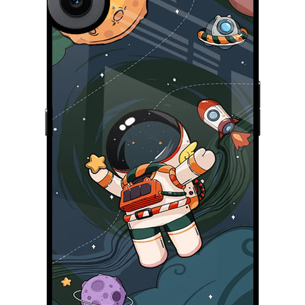 Cartoon Astronaut CMF by Nothing Phone 1 Glass Case Back Cover by Casekaro