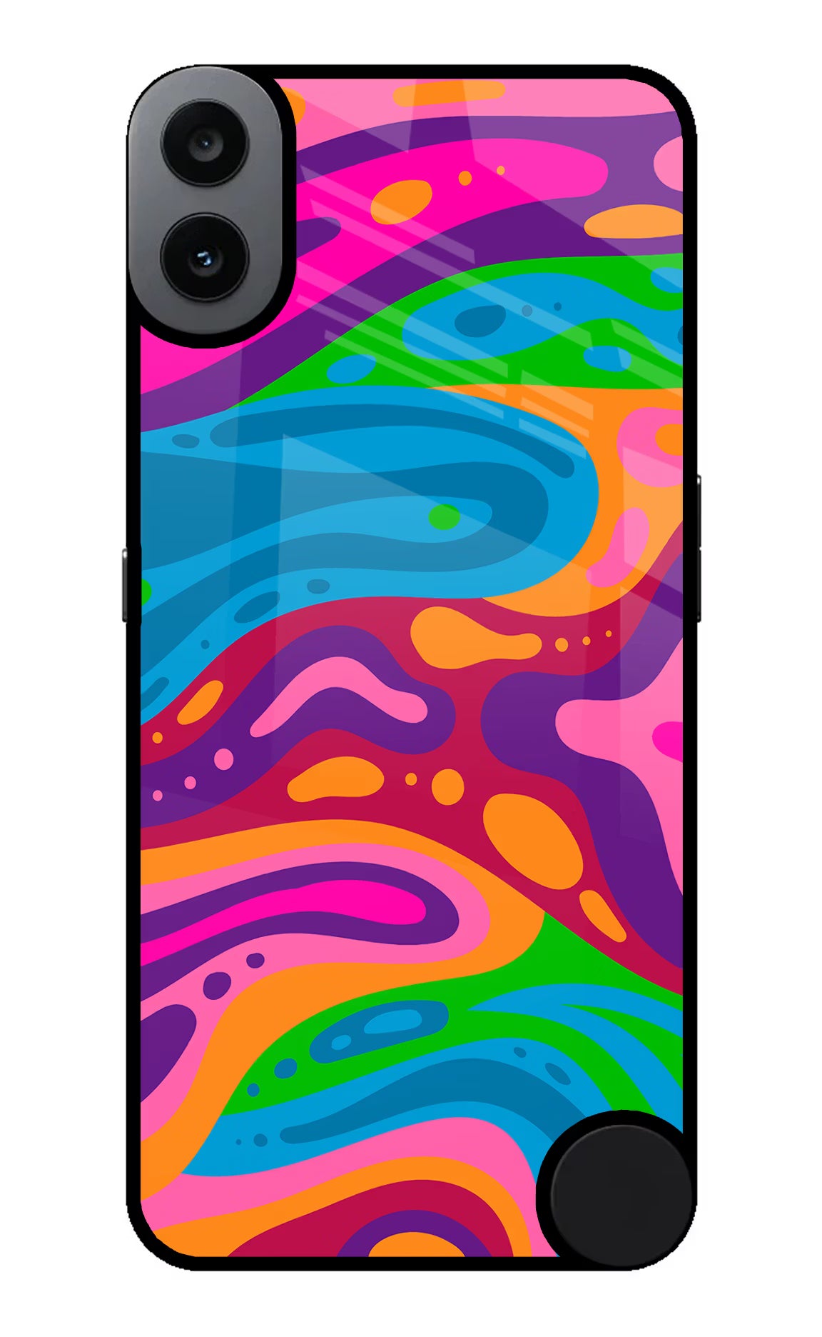 Trippy Pattern CMF by Nothing Phone 1 Glass Case Back Cover by Casekaro