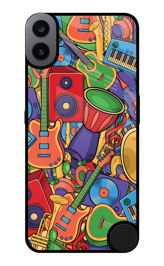 Music Instrument Doodle CMF by Nothing Phone 1 Glass Case