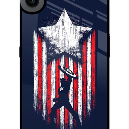Captain America Marvel Art CMF by Nothing Phone 1 Glass Case