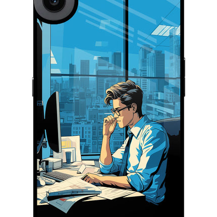 Focused Hustler (AI Generated) CMF by Nothing Phone 1 Glass Case
