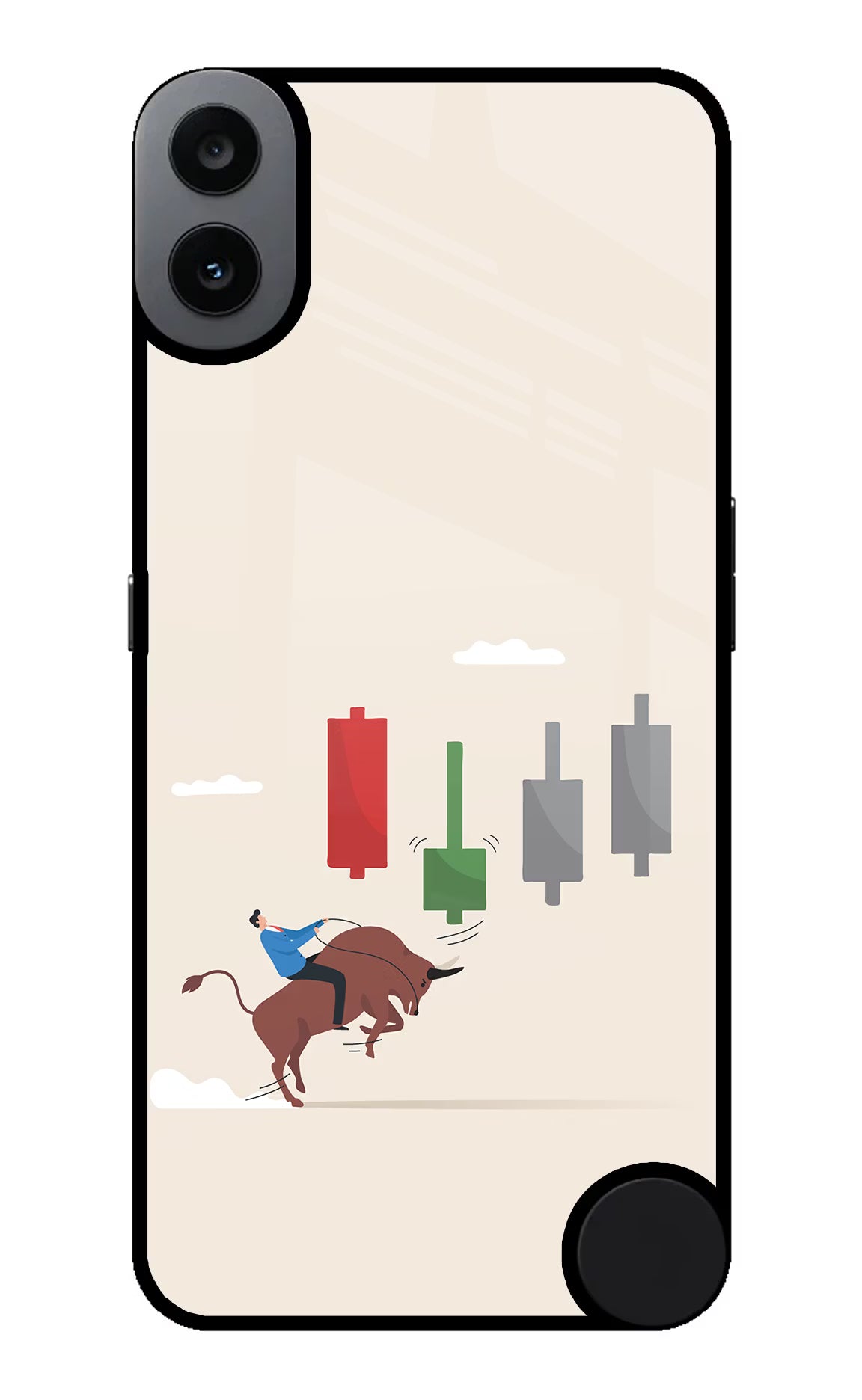 Bull Trading Momentum CMF by Nothing Phone 1 Glass Case Back Cover by Casekaro