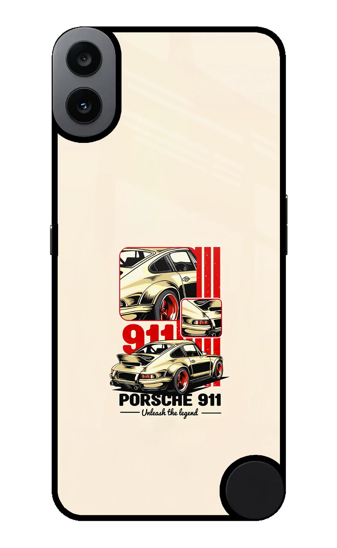 Classic Porsche 911 CMF by Nothing Phone 1 Glass Case Back Cover by Casekaro