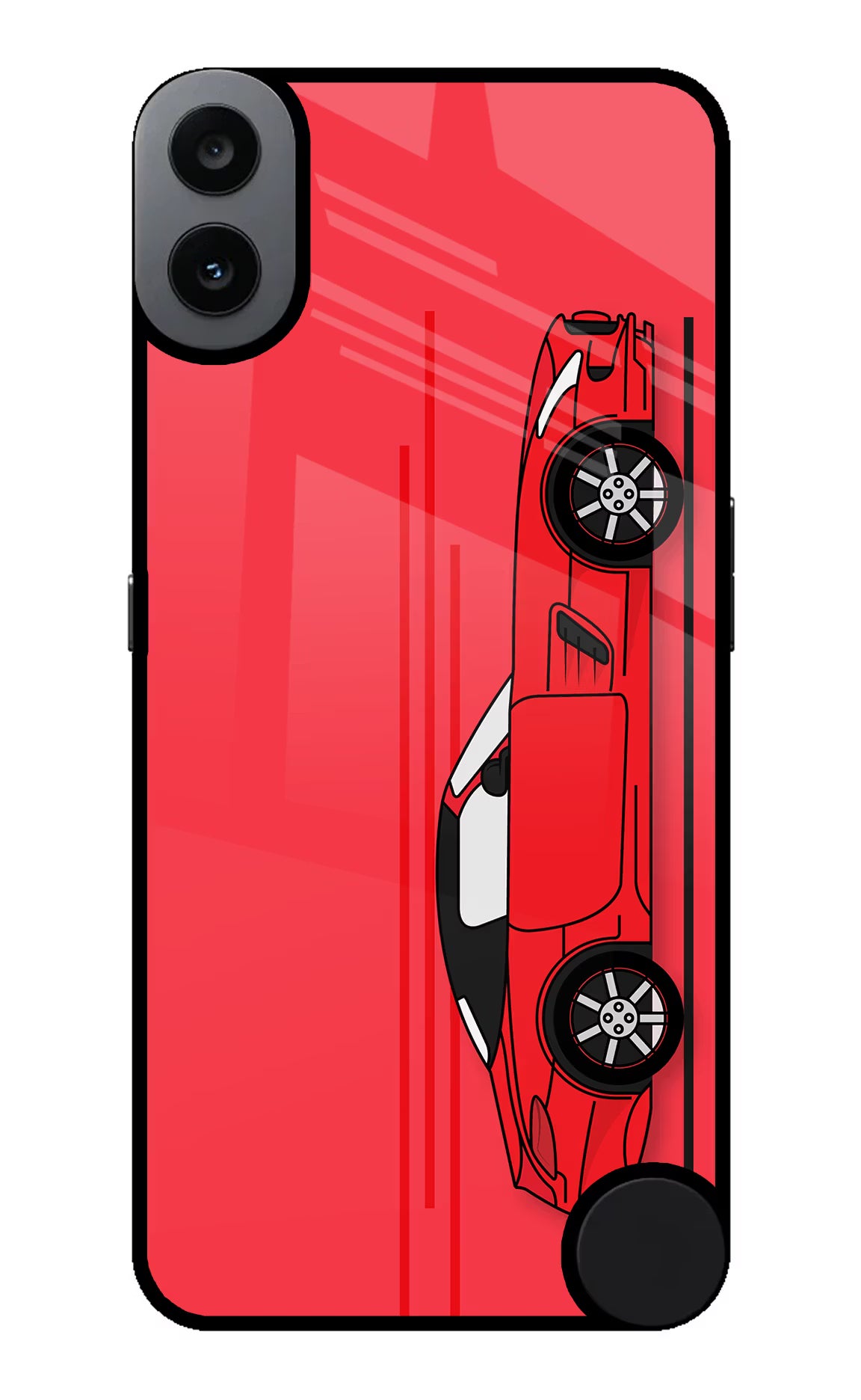 Red Velocity CMF by Nothing Phone 1 Glass Case Back Cover by Casekaro